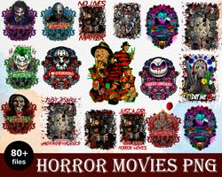 86 Halloween Horror Movies Characters Bundle PNG Printable, Png Files For Sublimation Designs Digital Download