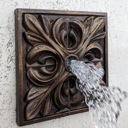 Water spout fountain bronze Water fountain emitter Pool spouts Wall fountain spout Pool water feature