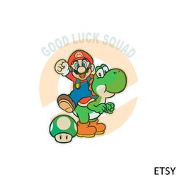 Nintendo Super Mario St Patricks Day Good Luck Squad Svg