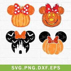 Minnie Mouse Pumpkin Svg, Minnie Mouse Svg, Pumpkin Svg, Halloween Svg, Png Dxf Eps File