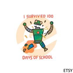 I Survived 100 Days of School First 100 Days of School Svg