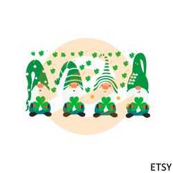St Patrick's Day Gnomes Four Leaf Clover SVG Cutting Files