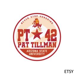 Pat Tillman Gold Arizona State Sun Devils Circle SVG Cutting Files