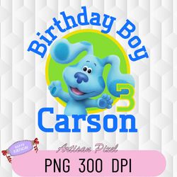 Blues Clues Birthday Boy Age 3 Png, Birthday Boy Png For Print And Cut Or Sublimation Printing