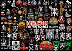 Skeleton Png Sublimation Design Bundle, Hand Drawn Skeleton Png, Skeleton Clipart, Skeleton Png Bundle, Skull Png, Digit