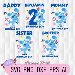Family Blues Clues Svg, Personalized Birthday Svg, Personalized Svg, Customized Digital File