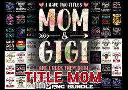 I have two titles Mom and Bonus Mom and I rock them both SVG, PNG file, Instant Digital Download