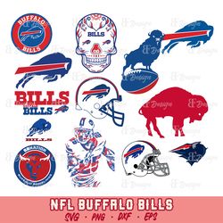 Buffalo Bills Svg,NFL Bundle, Buffalo Bills Silhouette, Buffalo Bills Cricut,Buffalo Bills PNG