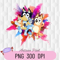 Bluey Watercolor Png, Bluey Family Pngs, Bluey Bingo Png, Bluey Png, Bluey Bandit Chilli, Bluey Birthday Png, Bluey Part