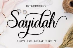 Sayidah Lovely Script Trending Fonts - Digital Font