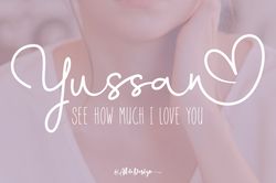 Yussan – Beautiful Love Script Trending Fonts - Digital Font