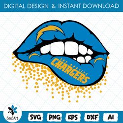 LA Chargers, Los Angeles Chargers, Chargers LIPS, Lips svg, NFL svg, football svg,Ai, Eps, Dxf, Jpg, football girl svg,