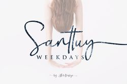 Weekdays Santtuy Trending Fonts - Digital Font