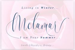 Melamar – Romantic Calligraphy Font Trending Fonts - Digital Font
