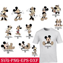 Mickey Minnie Mouse Chanel Svg, Chanel svg files