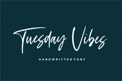 Tuesday Vibes – Handwritten Font Trending Fonts - Digital Font