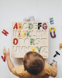Wooden Alphabet for Toddler, Educational Toys, Nursery Decor, Childrens Toys, Educational Toys, Learn Letters Puzzle