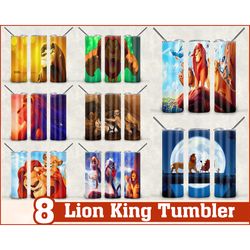 Lion King Tumbler ,Tumblers Designs 20oz Skinny Straight & Tapered Bundle, Bundle Design Template for Sublimation, Full