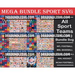 Mega bundle sport svg, NFL svg, NHL svg, MBL svg, bundle nca svg, Bundle ncaa svg, digital file cut