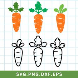 Easter Carrot Bundle Svg, Carrot Svg, Easter Svg, Bunny Svg, Png Dxf Eps File