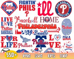 Philadelphia Phillies Bundle Svg, Philadelphia Phillies Svg, MLB Team SVG, MLB Logo, Sport Svg