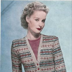 Digital | Vintage Crochet Pattern for Woman Flyer 1491 | Knitted pullover jacket cardigan | PDF