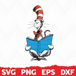 Dr Seuss Svg, Dr. Seuss Cat In The Hat Svg Clipart, Dr Suess Png, Dr Suess Day, Read across America, Dr. Seuss Day Png