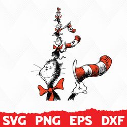 Dr Seuss Svg, Dr. Seuss Cat In The Hat Svg Clipart, Dr Suess Png, Dr Suess Day, Teacher life png, Read across America