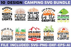 Camping Svg , Design Bundle SVG , PNG , DXF , AI , EPS , DIGITAL download
