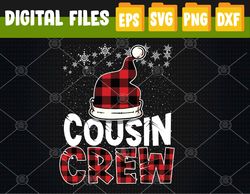 Christmas Cousin Crew Buffalo Red Plaid Xmas Family Svg, Eps, Png, Dxf, Digital Download
