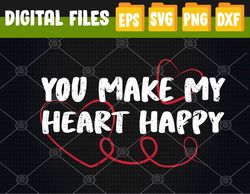 You Make My Heart Svg, Eps, Png, Dxf, Digital Download