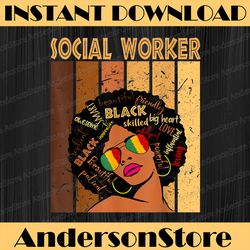 Social Worker Afro African American Black History Month Black History, Black Power, Black woman, Since 1865 PNG