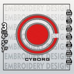 Cyborg Embroidery Designs, Cyborg Logo Embroidery Files, DC Comics Machine Embroidery Pattern, Digital Download
