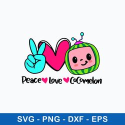 Peace Love Cocomelon Svg, Cocomelon Svg, Png Dxf Eps File