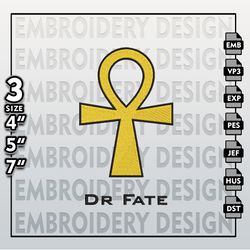 Doctor Fate Embroidery Designs, Doctor Fate Logo Embroidery Files, DC Comic Machine Embroidery Pattern, Digital Download