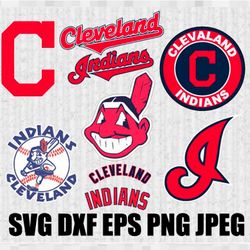 Cleveland Indians Basebal SVG PNG JPEG  DXF Digital Cut Vector Files for Silhouette Studio Cricut Design