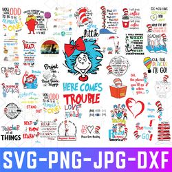 37 Files Dr Seuss Svg Png, Mega svg bundle,Cricut svg files,silhouette layered files,digital download ,svg for cricut ,D