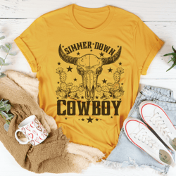 simmer down cowboy tee