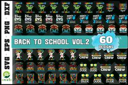 Back to School Bundle Vol 2 - SVG, PNG, DXF, EPS, PDF Files For Print And Cricut