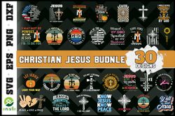 Christian Jesus Designs Bundle - SVG, PNG, DXF, EPS Files For Print And Cricut