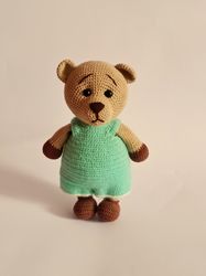 Bear crochet,  plush teddy bear, handmade crochet toys, amigurumi bear