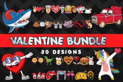 Valentine Bundle Part 1 - SVG, PNG, DXF, EPS Files For Print And Cricut