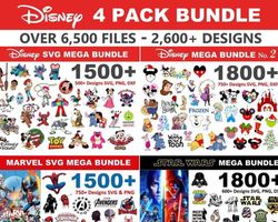 12,500 file Disney svg eps dxf png, Mega Disney bundle SVG, for Cricut , Silhouette, digital, file cut