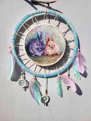 Cute bunny dream catcher, Easter gift