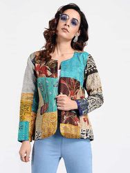 Vintage Silk Kantha Women Jacket I Boho Jacket I Embroidered jacketI Gift for her I Anniversary gift I Birthday gift