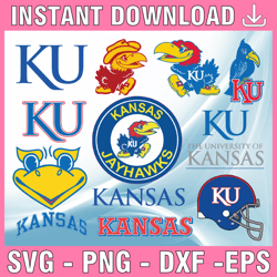 12 Files Kansas Jayhawks svg Bundle, NCAA Teams Svg, NCAA svg, Sport bundle Instant Download