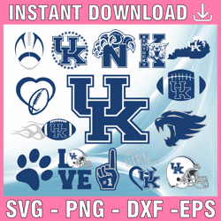 15 Files Kentucky Wildcats svg Bundle, NCAA Teams Svg, NCAA svg, Sport bundle Instant Download