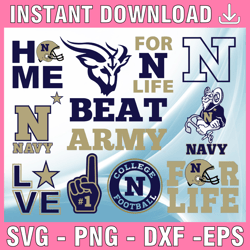 11 Files Navy Midshipmen svg Bundle, NCAA Teams Svg, NCAA svg, Sport bundle Instant Download