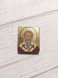 Saint Charalampus the Wonderworker | Saint Charalampius | Hand painted orthodox icon | Orthodox icon for travellers