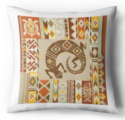 Digital - Vintage Cross Stitch Pattern Pillow - Salamander - Cushion Cross Stitch